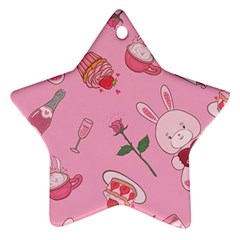 Valentine Pattern Star Ornament (two Sides) by designsbymallika