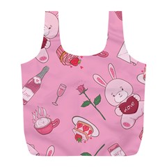 Valentine Pattern Full Print Recycle Bag (l) by designsbymallika