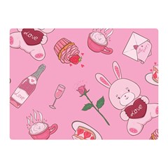 Valentine Pattern Premium Plush Fleece Blanket (mini)