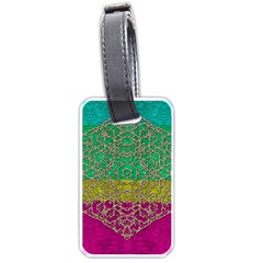 Rainbow Landscape With A Beautiful Silver Star So Decorative Luggage Tag (one Side) by pepitasart