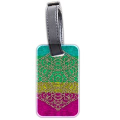 Rainbow Landscape With A Beautiful Silver Star So Decorative Luggage Tag (two Sides) by pepitasart