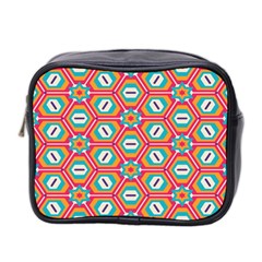 Hexagons and stars pattern                                                                Mini Toiletries Bag (Two Sides)