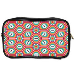Hexagons And Stars Pattern                                                                Toiletries Bag (one Side) by LalyLauraFLM