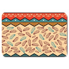 Ethnic-tribal-pattern-background Large Doormat by Vaneshart