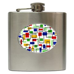 Colorful rectangles                                                                      Hip Flask (6 oz)