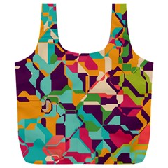 Retro Chaos                                                                  Full Print Recycle Bag (xxl) by LalyLauraFLM