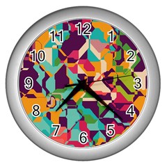 Retro chaos                                                                       Wall Clock (Silver)