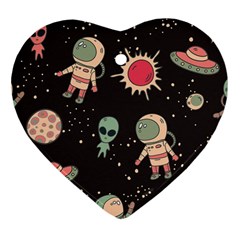 Space Pattern Cartoon Ornament (heart)