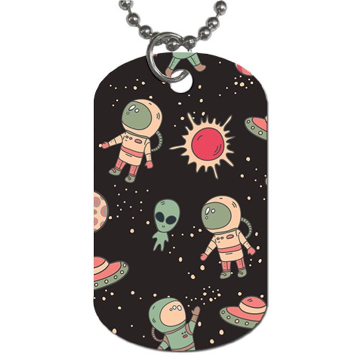 Space Pattern Cartoon Dog Tag (One Side)