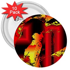 Red Light Ii 3  Buttons (10 Pack)  by MRNStudios