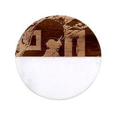 Red Light Ii Classic Marble Wood Coaster (round)  by MRNStudios