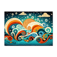 Waves Ocean Sea Abstract Whimsical (3) Sticker A4 (100 Pack) by Jancukart