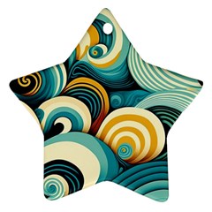 Waves Ocean Sea Abstract Whimsical (1) Ornament (star)