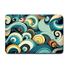 Waves Ocean Sea Abstract Whimsical (1) Small Doormat by Jancukart