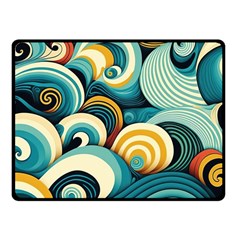 Waves Ocean Sea Abstract Whimsical (1) One Side Fleece Blanket (small) by Jancukart