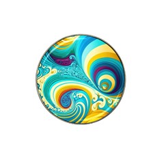 Waves Ocean Sea Abstract Whimsical Hat Clip Ball Marker by Jancukart