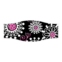 Coming Up Daisies - Black/pink - Pickleball Stretchable Headband By Dizzy Pickle by DZYP