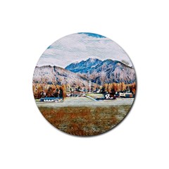 Trentino Alto Adige, Italy  Rubber Round Coaster (4 Pack) by ConteMonfrey