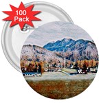 Trentino Alto Adige, Italy. 3  Buttons (100 pack)  Front