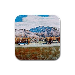 Trentino Alto Adige, Italy  Rubber Square Coaster (4 Pack) by ConteMonfrey