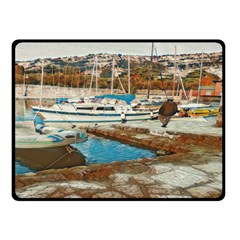 Alone On Gardasee, Italy  Fleece Blanket (small) by ConteMonfrey