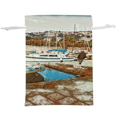 Alone On Gardasee, Italy  Lightweight Drawstring Pouch (xl) by ConteMonfrey