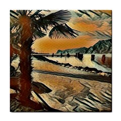 End Of The Day On The Lake Garda, Italy  Tile Coaster by ConteMonfrey