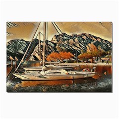 Art Boats Garda, Italy  Postcard 4 x 6  (pkg Of 10) by ConteMonfrey