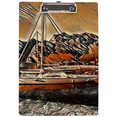 Art Boats Garda, Italy  A4 Acrylic Clipboard by ConteMonfrey