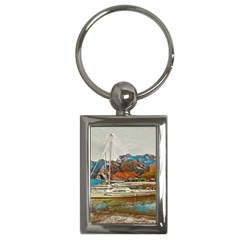 Boats On Lake Garda, Italy  Key Chain (rectangle) by ConteMonfrey