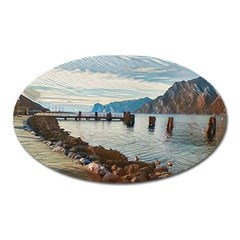 Ducks On Gardasee Oval Magnet by ConteMonfrey