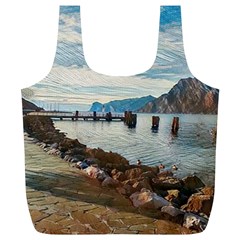 Ducks On Gardasee Full Print Recycle Bag (xl) by ConteMonfrey