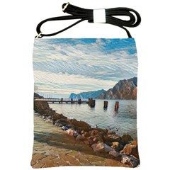 Ducks On Gardasee Shoulder Sling Bag by ConteMonfrey