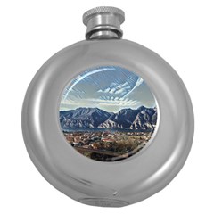 Lake In Italy Round Hip Flask (5 Oz) by ConteMonfrey