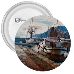 Boats On Gardasee, Italy  3  Buttons by ConteMonfrey