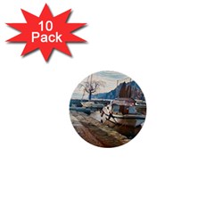 Boats On Gardasee, Italy  1  Mini Buttons (10 Pack)  by ConteMonfrey