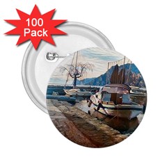 Boats On Gardasee, Italy  2 25  Buttons (100 Pack)  by ConteMonfrey