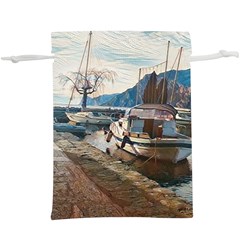 Boats On Gardasee, Italy  Lightweight Drawstring Pouch (xl) by ConteMonfrey