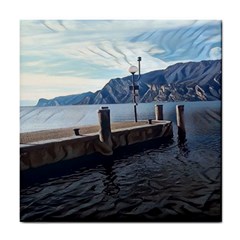 Pier On The End Of A Day Tile Coaster by ConteMonfrey