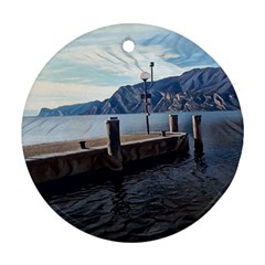 Pier On The End Of A Day Round Ornament (two Sides) by ConteMonfrey