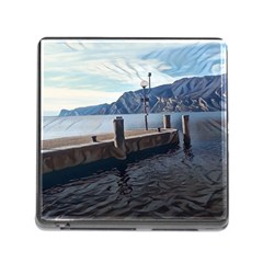 Pier On The End Of A Day Memory Card Reader (square 5 Slot) by ConteMonfrey
