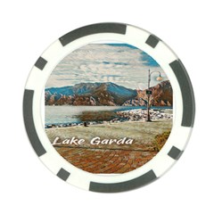 Calm Day On Lake Garda Poker Chip Card Guard by ConteMonfrey
