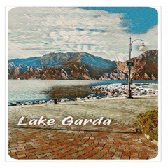 Calm Day On Lake Garda Square Satin Scarf (36  X 36 ) by ConteMonfrey