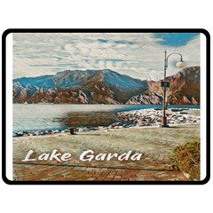 Calm Day On Lake Garda One Side Fleece Blanket (large) by ConteMonfrey