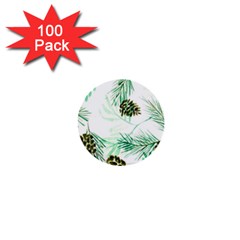 Watercolor Pattern Winter 1  Mini Buttons (100 Pack) 
