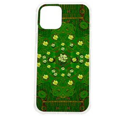 Lotus Bloom In Gold And A Green Peaceful Surrounding Environment Iphone 12 Pro Max Tpu Uv Print Case by pepitasart