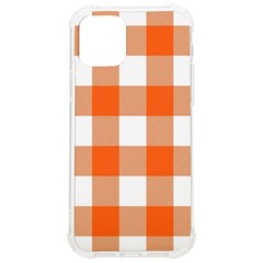 Orange And White Plaids Iphone 12/12 Pro Tpu Uv Print Case by ConteMonfrey