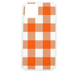 Orange And White Plaids Iphone 12 Pro Max Tpu Uv Print Case by ConteMonfrey