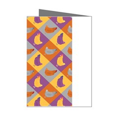 Chickens Pixel Pattern - Version 1b Mini Greeting Cards (pkg Of 8) by wagnerps