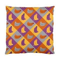 Chickens Pixel Pattern - Version 1b Standard Cushion Case (two Sides) by wagnerps